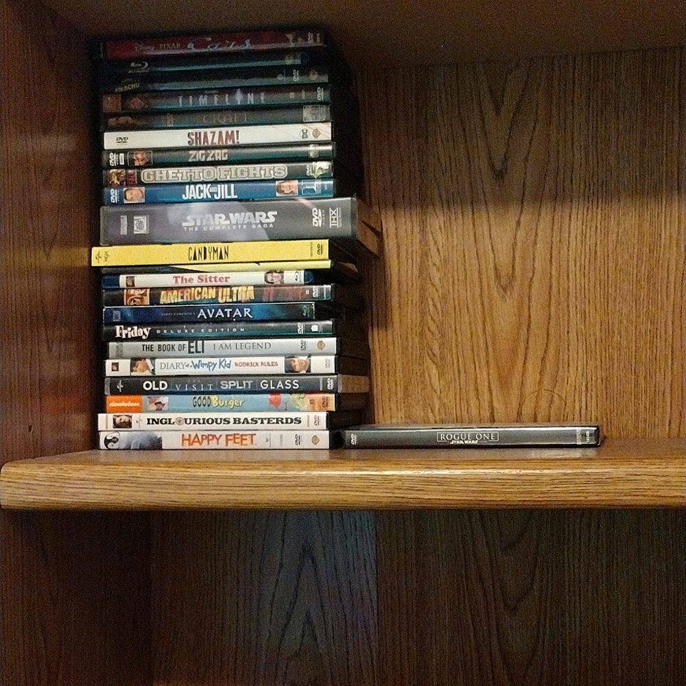 A bunch of DVDs